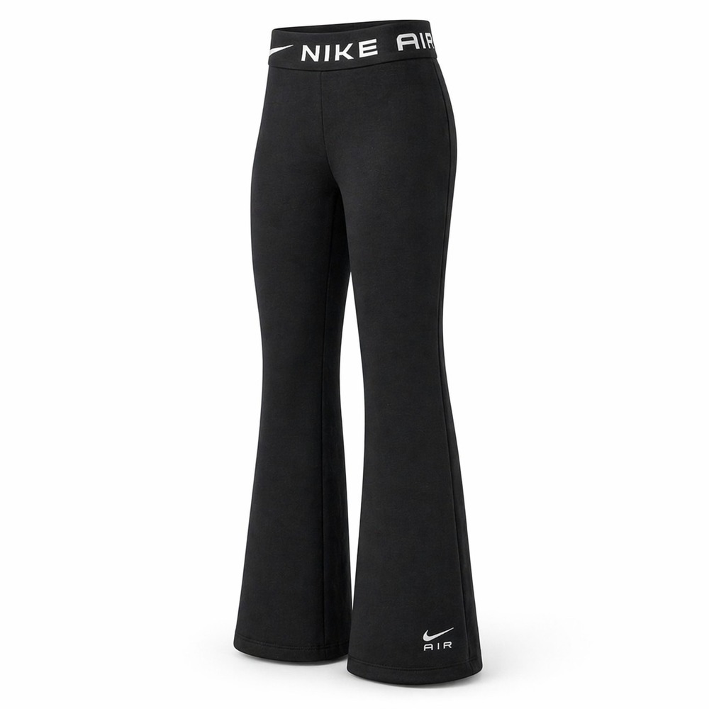 Nike Air High Waisted Flared Leggings XS Black Cotton Blend Stretchy Yoga Pants